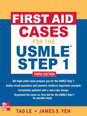 cover image of First Aid Cases for the USMLE Step 1